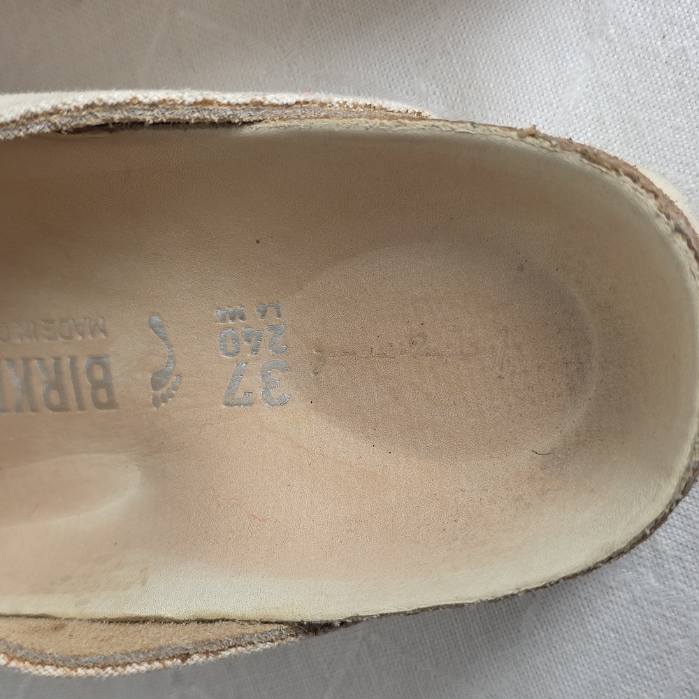 Birkenstock Toogood Forager Canvas Cream Women's Sandals Size 37 - Picture 14 of 17